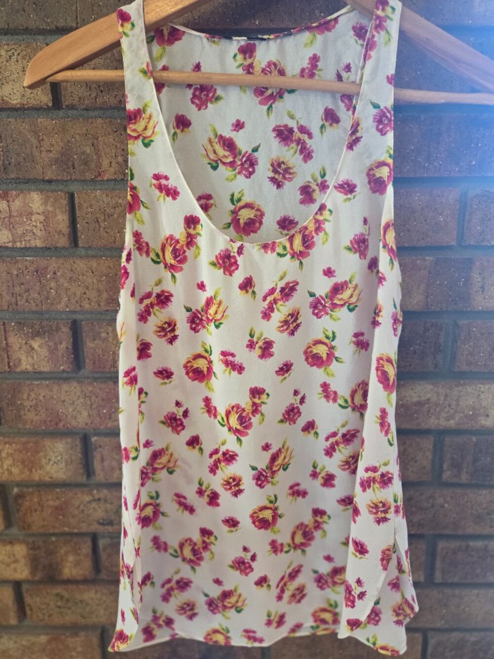 Vintage Silk Floral Victoria's Secret Top Cottage Core Women's Size Small
